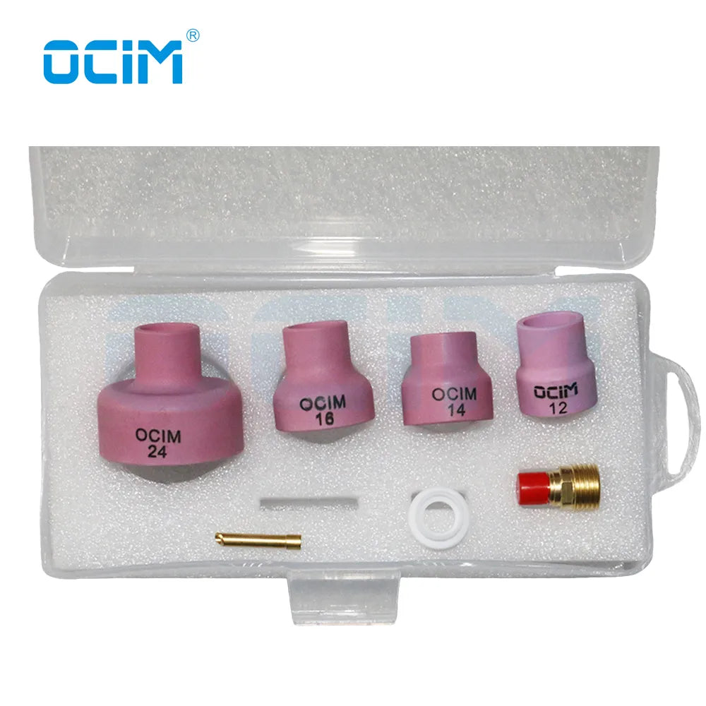 Alumina  Ceramic Nozzle  Cups +Strainer Mesh+Collet+Gas Lens For WP9/20