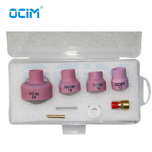 Alumina  Ceramic Nozzle  Cups +Strainer Mesh+Collet+Gas Lens For WP9/20