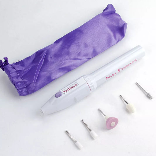 5in1 Mini Nail Art Drill Machine Electric Nail Drills Pen Handpiece Bits Manicure Pedicure Gel Polish File Buffer Nail Art Tools