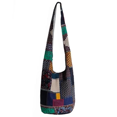 Vintage Hippy Hippie Bohemian Bag Women Shoulder Crossbody Bags Cotton Women's Handbags Books School Travel Bucket Bag