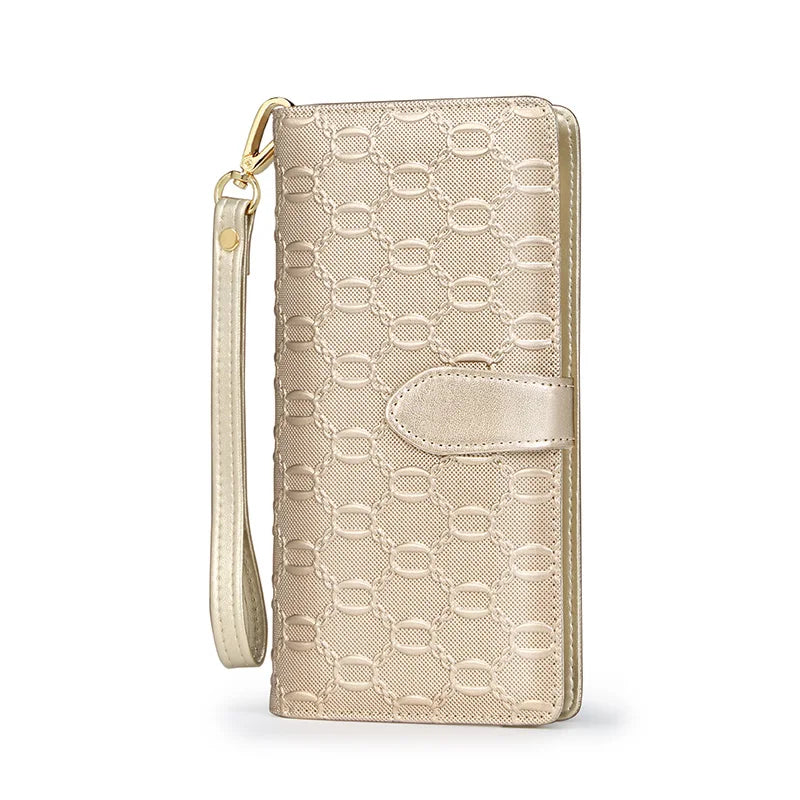 FOXER Brand Women's Long Cow Leather Wallets Ladies Clutch Bags Famous Designer Purses Women Purse Fashion Female Cowhide Wallet