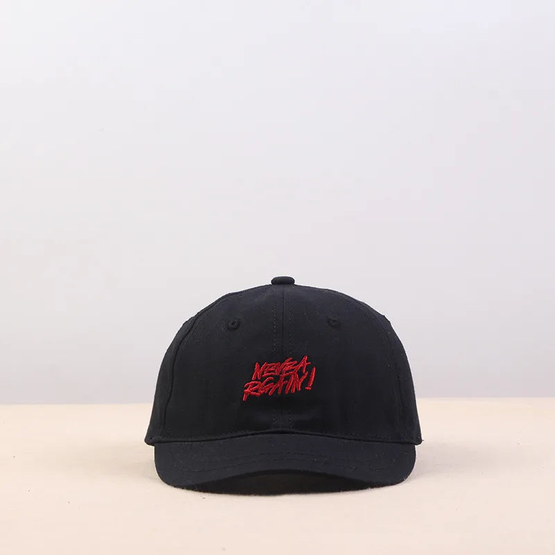 Trend Candy Color Short Brim Baseball Caps for Women Men Simple Streetwear Face Cap with Visor Letter Blue Purple Dad Hats