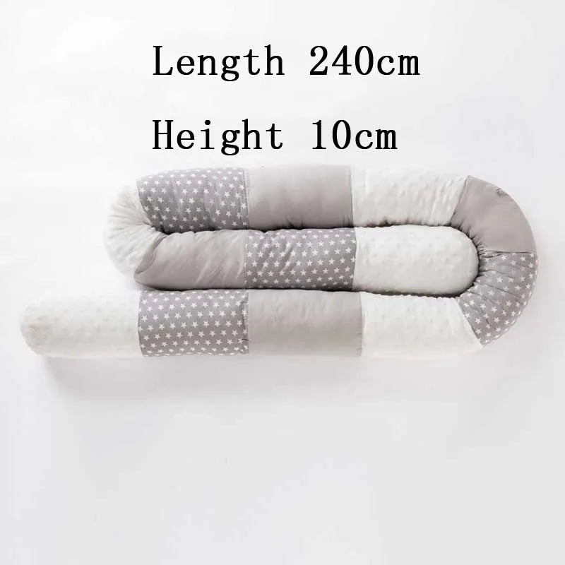 Newborn Bed Crib Bumper Long Pillow For Toddler Sleeping Cushion Cot Fence Protector Kids Room Decoration