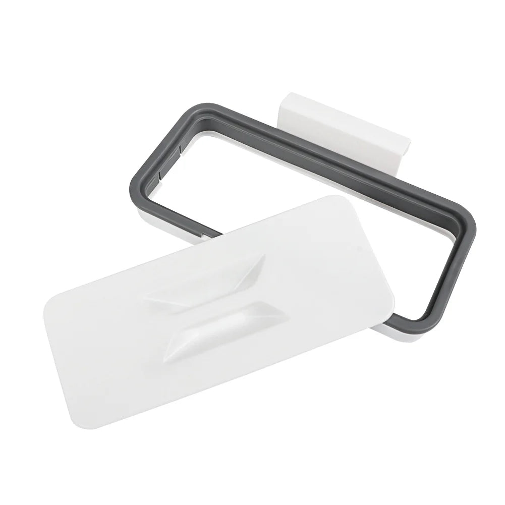 New Kitchen Cabinet Door Basket Hanging Trash Can Waste Bin Garbage Bag Holder Portable Kitchen Trash Bag Holder Kitchen Gadgets