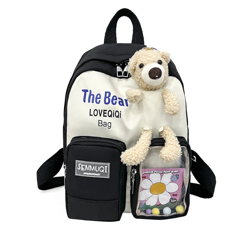 Children's Bear Backpack Custom Any Name Plush Bear Bag Boys and Girls Toddler School Bag Animal Bag Girls Gifts