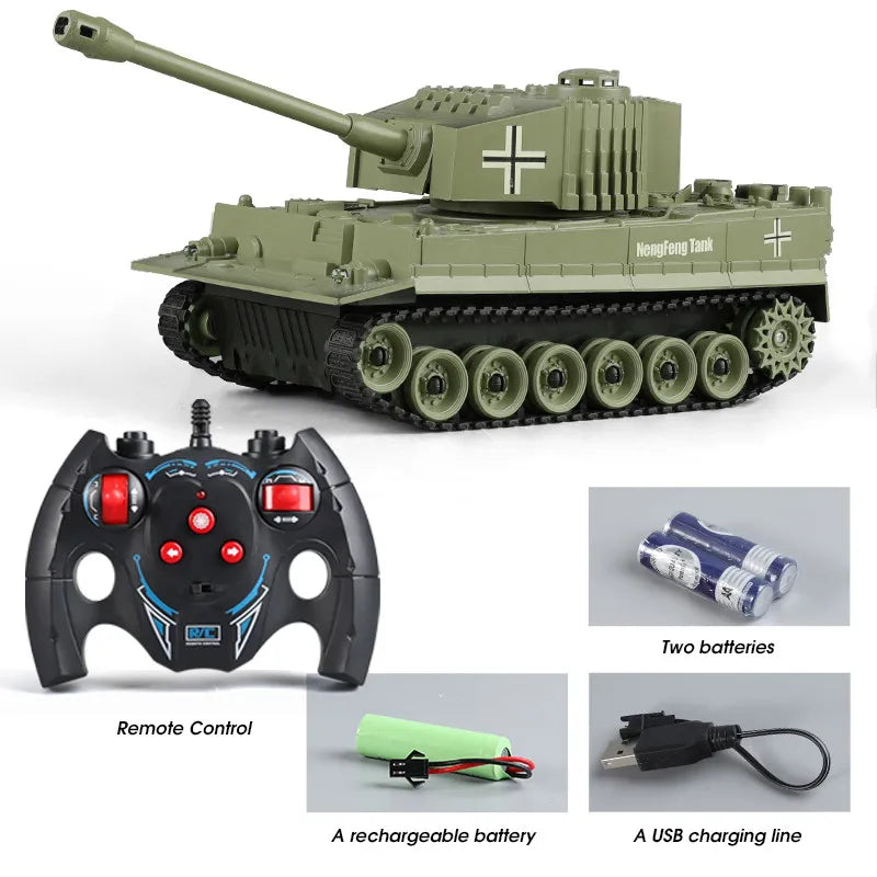 RC Battle Tank Military Tactical Vehicle Launch Cross-country Military War Remote Control Vehicle Hobby Model Boy Toys Gift